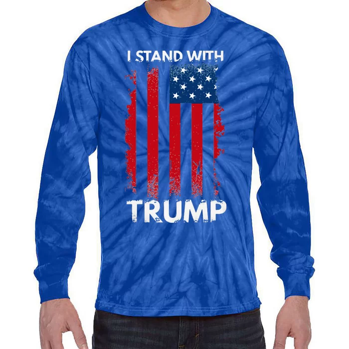 I Stand With Trump Pro Trump Tie-Dye Long Sleeve Shirt