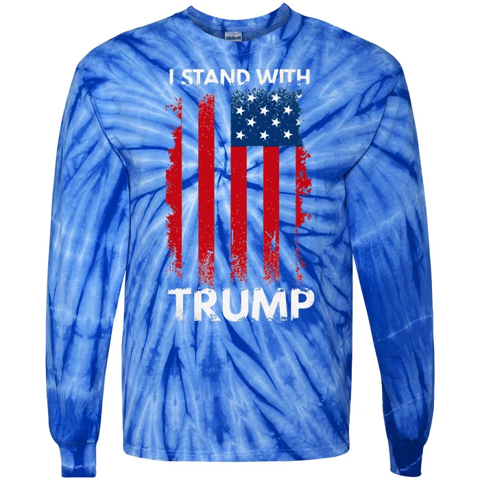 I Stand With Trump Pro Trump Tie-Dye Long Sleeve Shirt