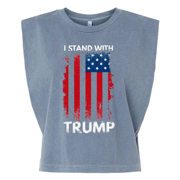 I Stand With Trump Pro Trump Garment-Dyed Women's Muscle Tee