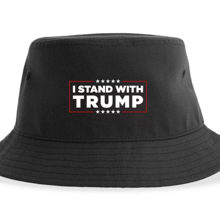 I Stand With Trump Pro Trump Supporter Free Trump Sustainable Bucket Hat