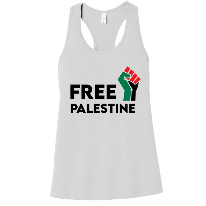 I Stand With Palestine Free Palestine Free Gaza Peace Flag Gift Women's Racerback Tank