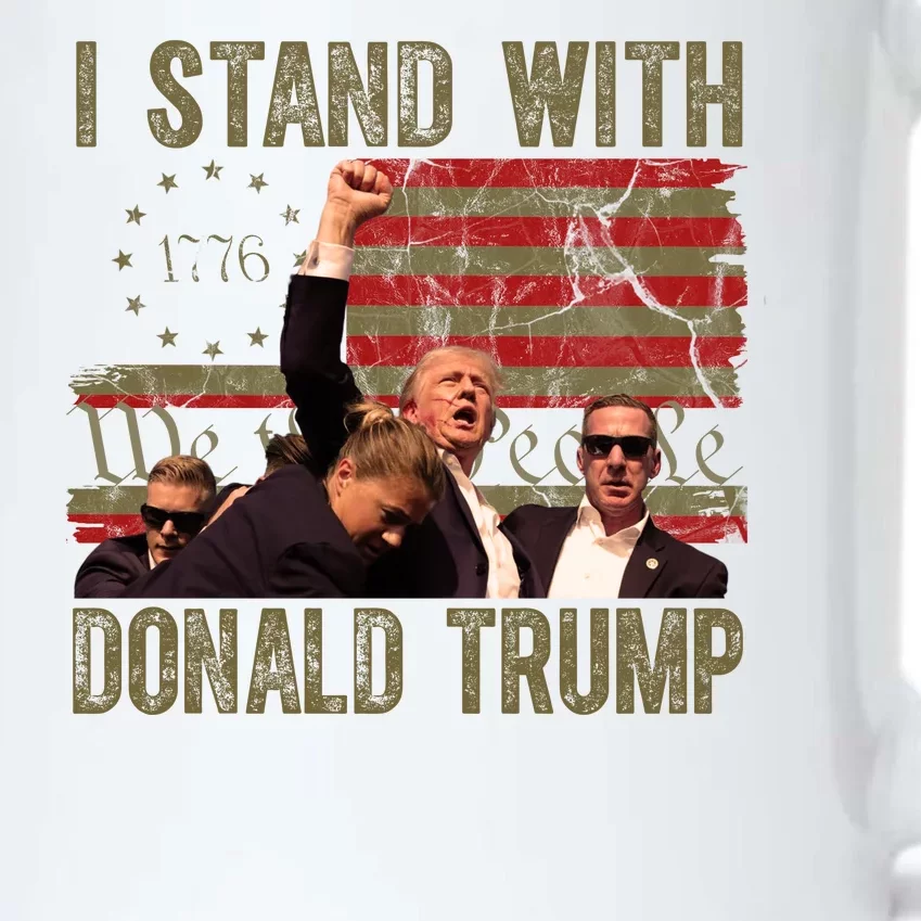 I Stand With Donald Trump 2024 Vintage Usa Flag Fight Black Color Changing Mug