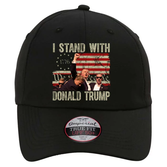 I Stand With Donald Trump 2024 Vintage Usa Flag Fight The Original Performance Cap