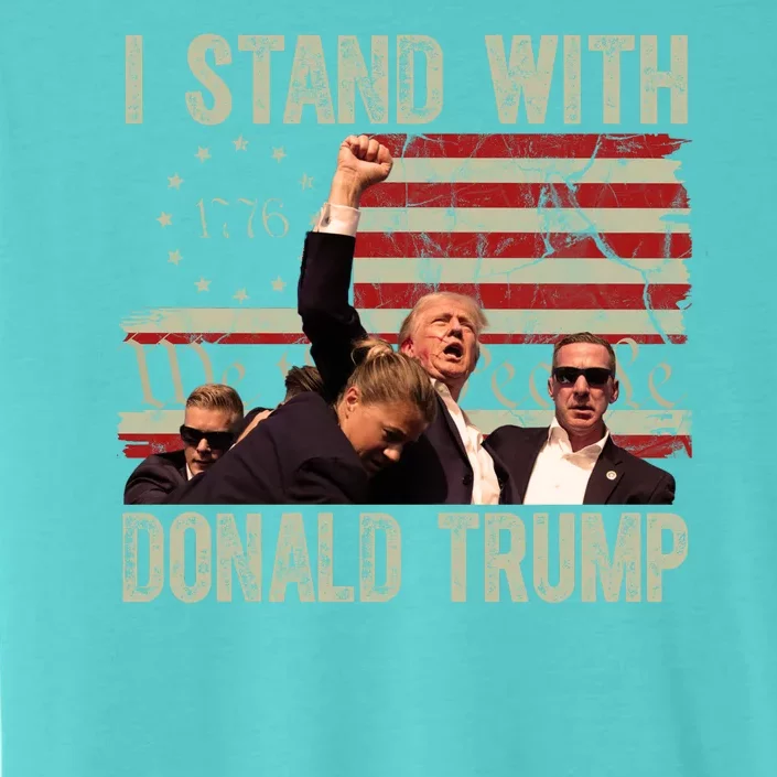 I Stand With Donald Trump 2024 Vintage Usa Flag Fight ChromaSoft Performance T-Shirt