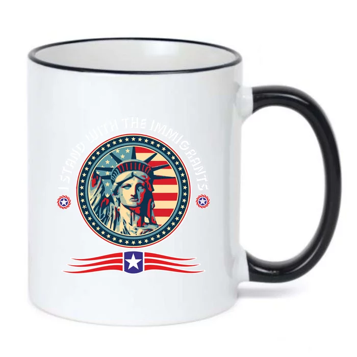 I Stand With The Immigrants Political Party Anti Trump Gift Black Color Changing Mug