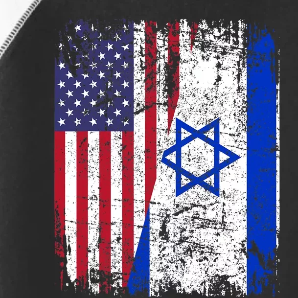 I Stand With Israel Usa American Flag W/ Israel Flag Toddler Fine Jersey T-Shirt