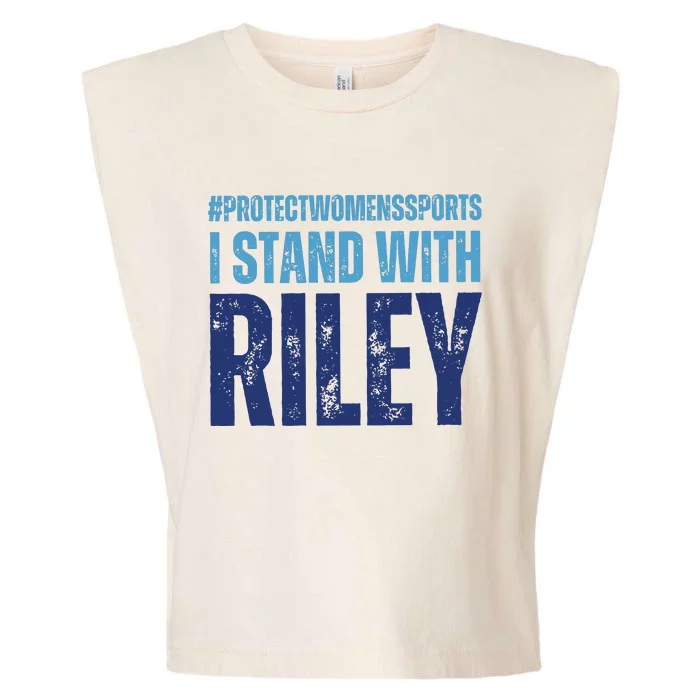 I Stand With Riley Protect Womens Sports Garment-Dyed Women's Muscle Tee