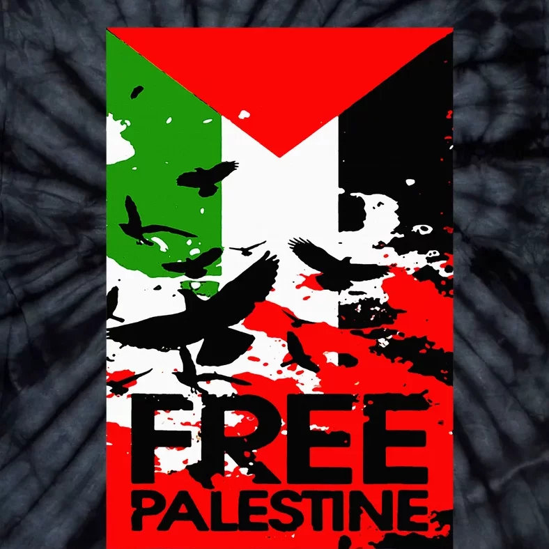 I Stand With Palestine For Their Freedom Free Palestine Tie-Dye T-Shirt