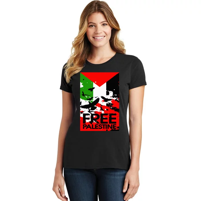 I Stand With Palestine For Their Freedom Free Palestine Women's T-Shirt