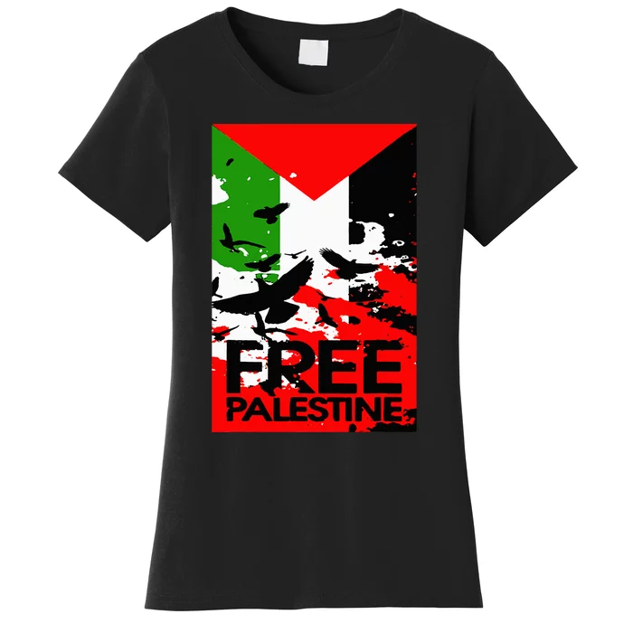 I Stand With Palestine For Their Freedom Free Palestine Women's T-Shirt