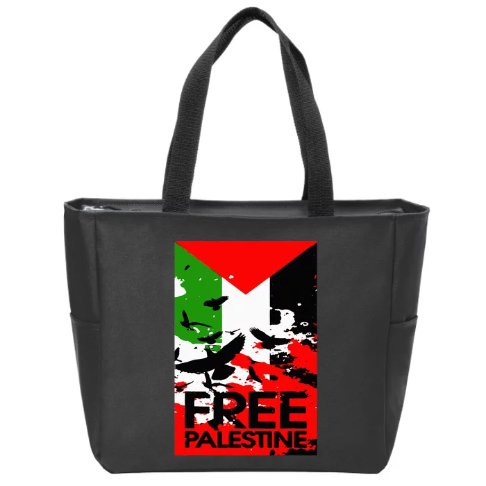 I Stand With Palestine For Their Freedom Free Palestine Zip Tote Bag