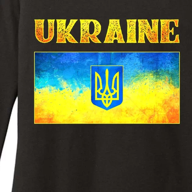 I Stand With Ukraine Gift Ukrainian Flag Ukraine Cool Gift Womens CVC Long Sleeve Shirt