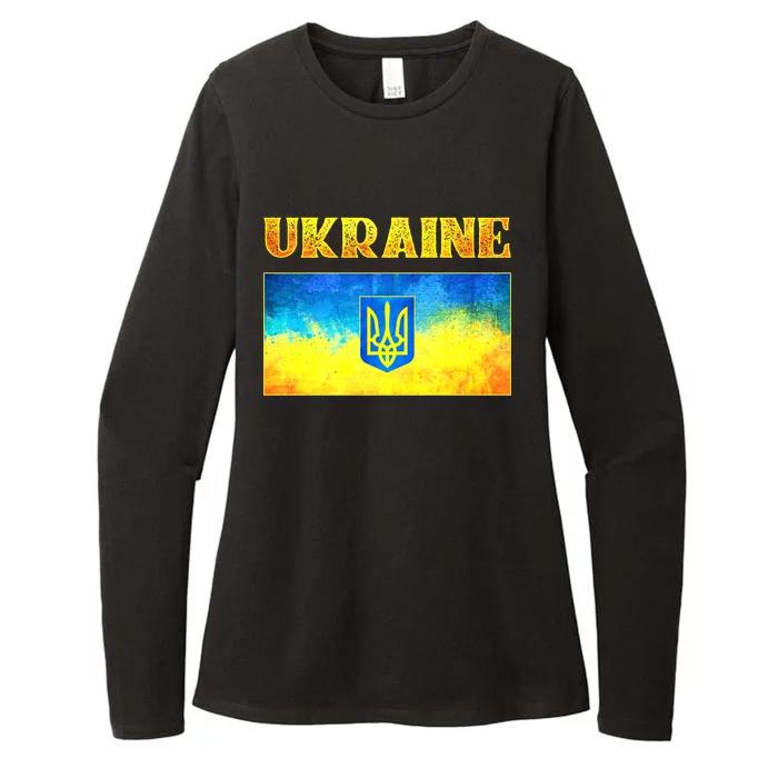 I Stand With Ukraine Gift Ukrainian Flag Ukraine Cool Gift Womens CVC Long Sleeve Shirt