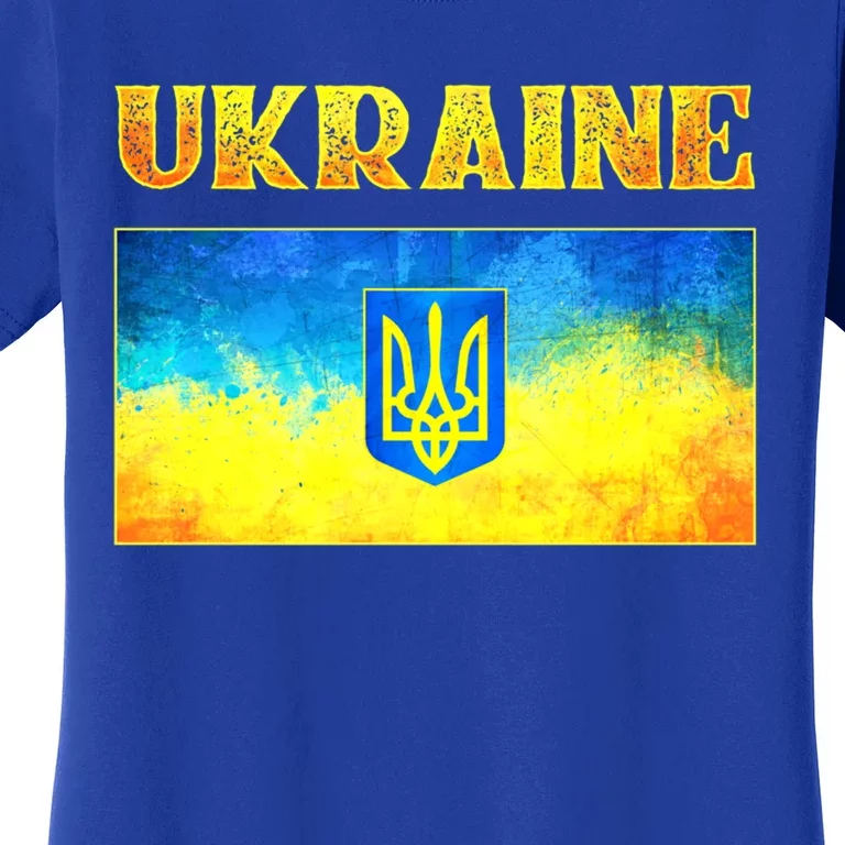 I Stand With Ukraine Gift Ukrainian Flag Ukraine Cool Gift Women's T-Shirt