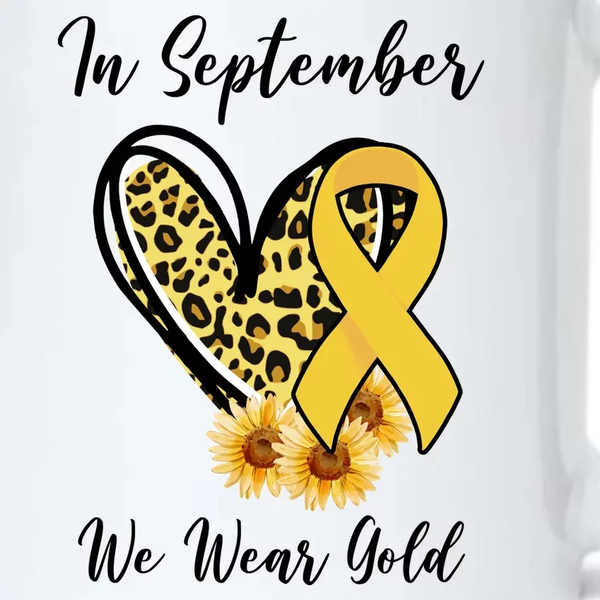 In September We Wear Gold For Childhood Cancer Awareness Black Color Changing Mug