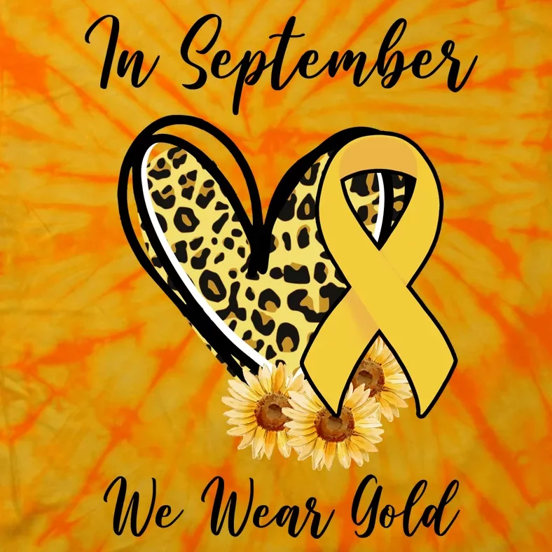 In September We Wear Gold For Childhood Cancer Awareness Tie-Dye T-Shirt