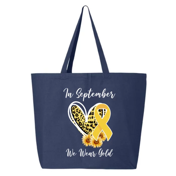 In September We Wear Gold For Childhood Cancer Awareness 25L Jumbo Tote