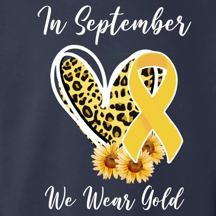 In September We Wear Gold For Childhood Cancer Awareness Toddler Hoodie