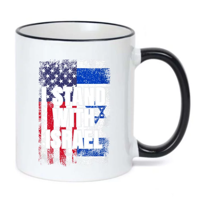 I Stand With Israel Usa Israeli Flag Black Color Changing Mug