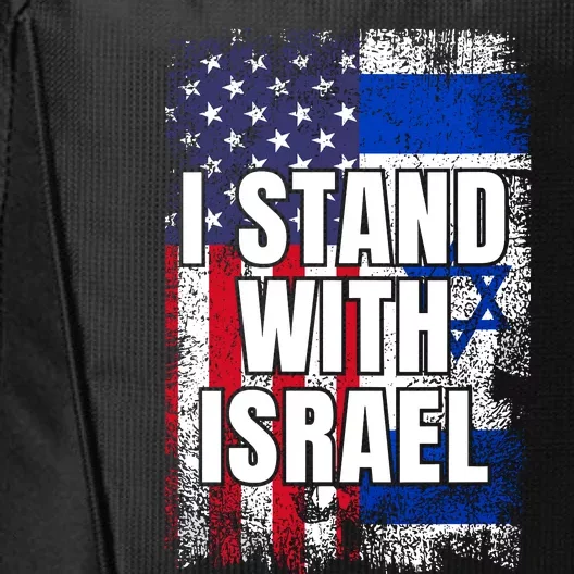 I Stand With Israel Usa Israeli Flag City Backpack