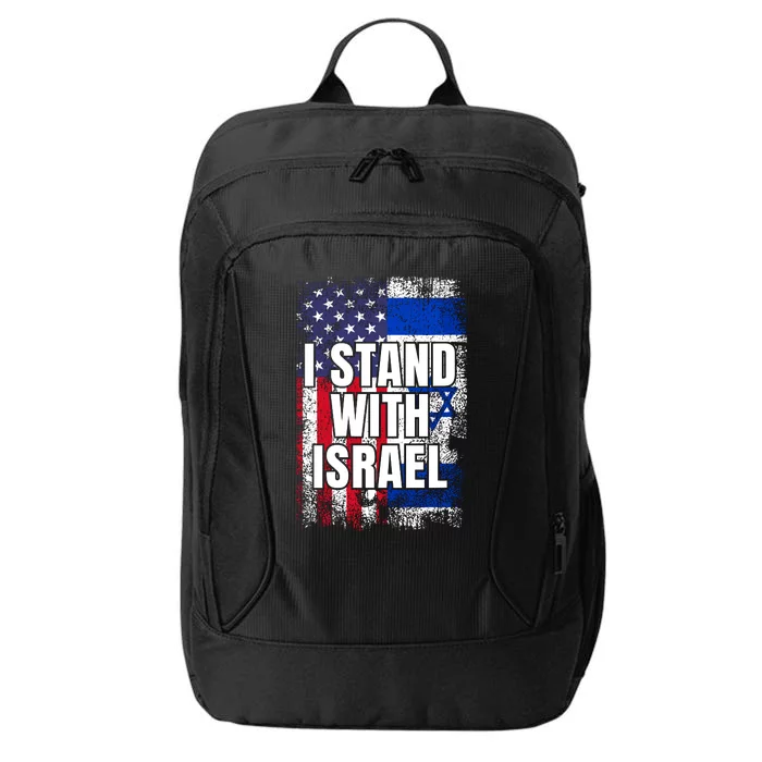 I Stand With Israel Usa Israeli Flag City Backpack