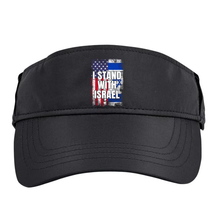 I Stand With Israel Usa Israeli Flag Adult Drive Performance Visor