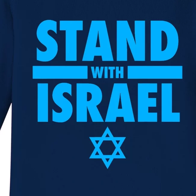 I Stand With Israel Pray For Israel Baby Long Sleeve Bodysuit