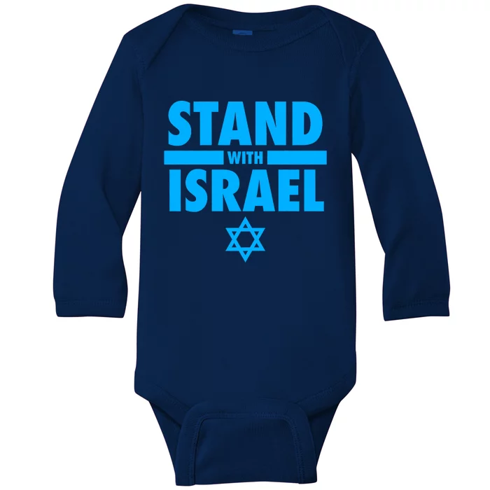 I Stand With Israel Pray For Israel Baby Long Sleeve Bodysuit