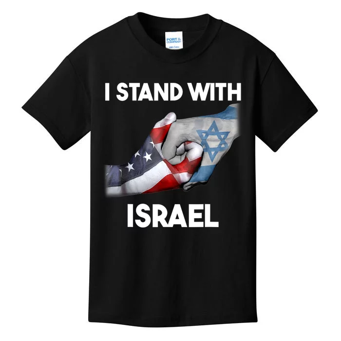 I Stand With Israel I Stand With Israel America Flag Kids T-Shirt