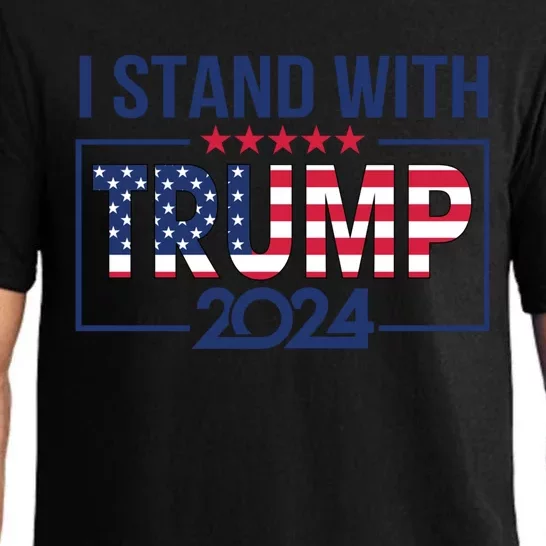 I Stand With Trump 2024 And Funny Gift Pajama Set