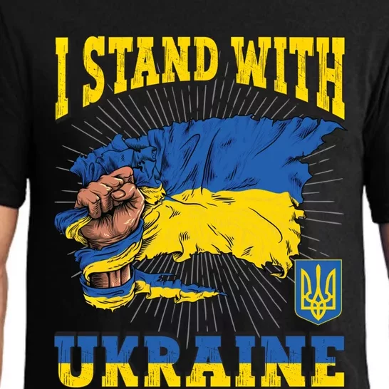 I Stand With Ukraine Ukrainian Fist Flag Gift Pajama Set