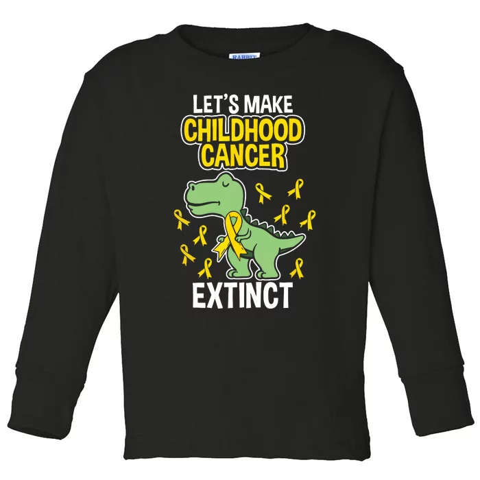 In September We Wear Gold Childhood Cancer Awareness Toddler Long Sleeve Shirt