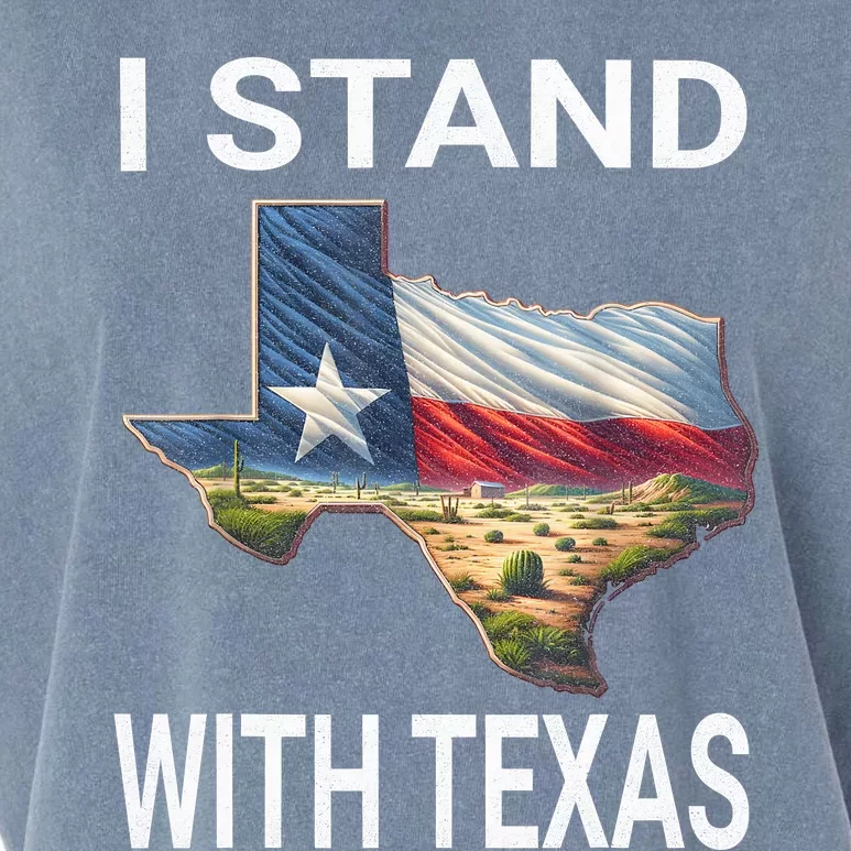 I Stand With Texas I Support Texas Garment-Dyed Women's Muscle Tee