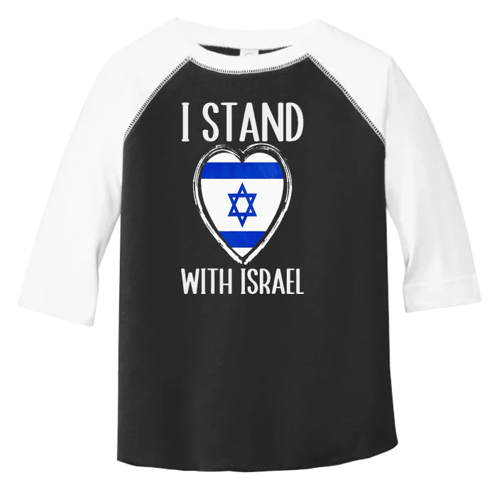 I Stand With Israel Patriotic Israel Flag Toddler Fine Jersey T-Shirt