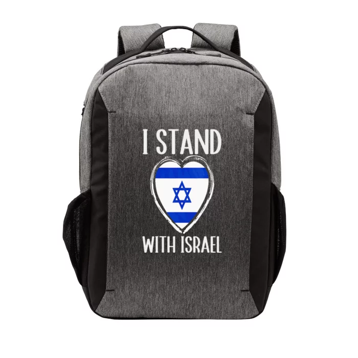 I Stand With Israel Patriotic Israel Flag Vector Backpack