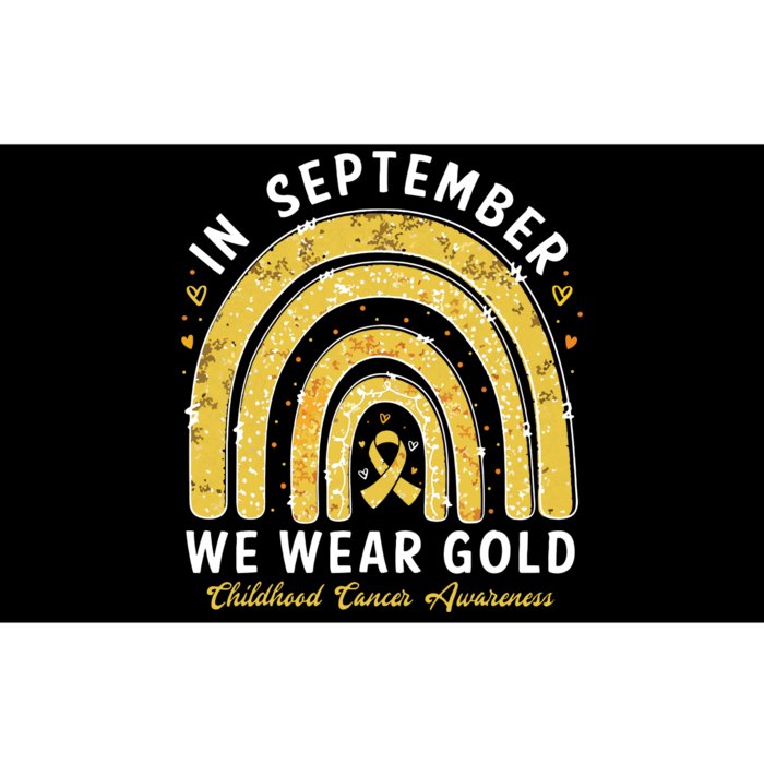 In September We Wear Gold Childhood Cancer Awareness Bumper Sticker