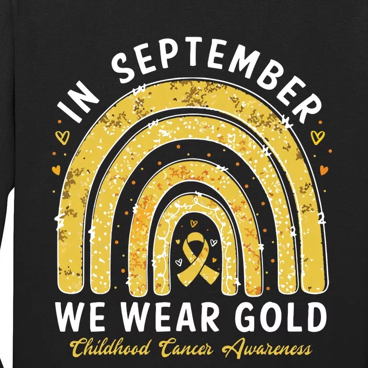 In September We Wear Gold Childhood Cancer Awareness Tall Long Sleeve T-Shirt