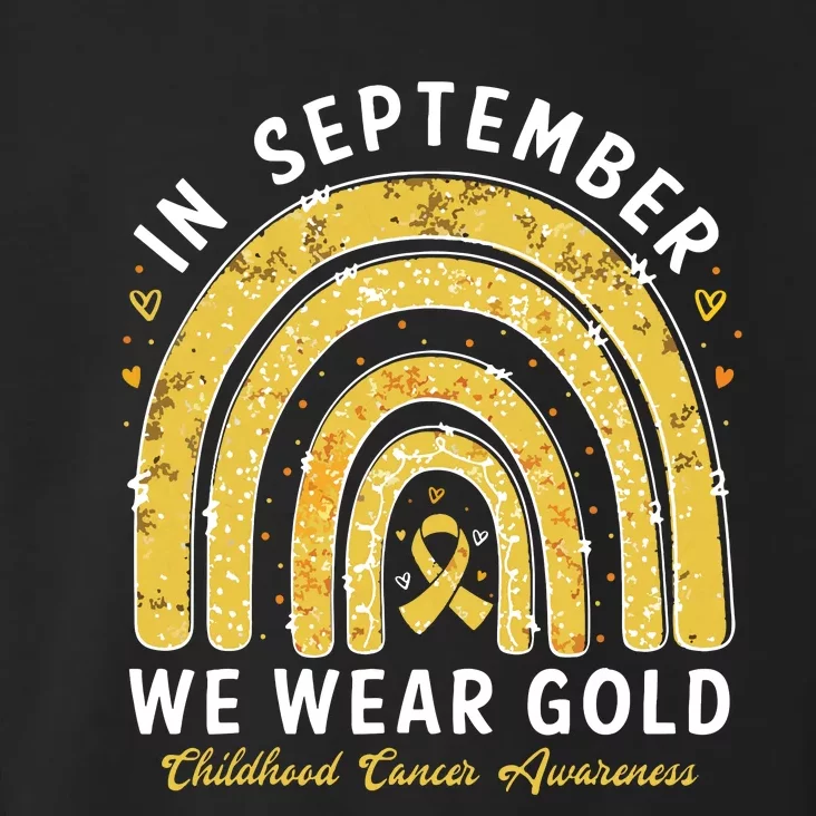 In September We Wear Gold Childhood Cancer Awareness Toddler Hoodie