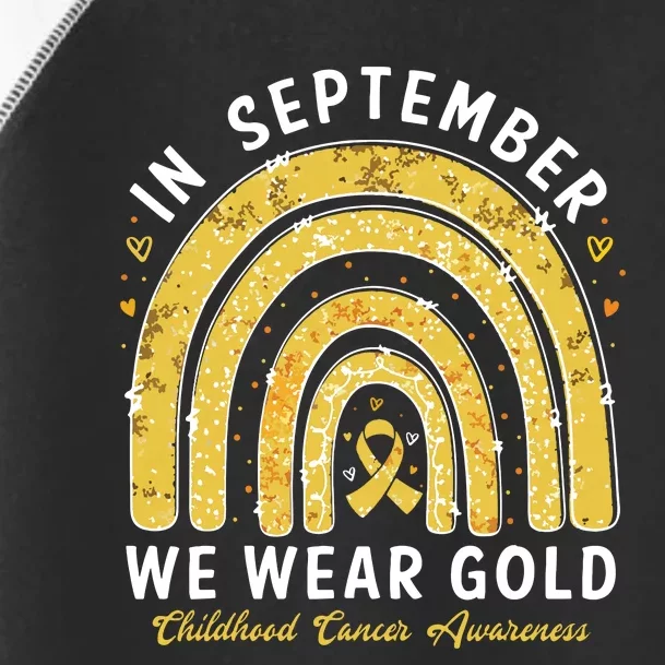 In September We Wear Gold Childhood Cancer Awareness Toddler Fine Jersey T-Shirt