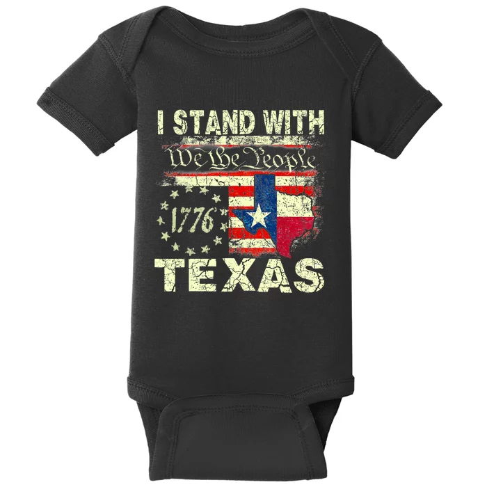 I Stand With Texas Baby Bodysuit