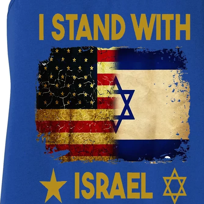 I Stand With Israel I Stand With Israel America Flag Women's Racerback Tank