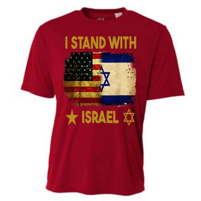 I Stand With Israel I Stand With Israel America Flag Cooling Performance Crew T-Shirt