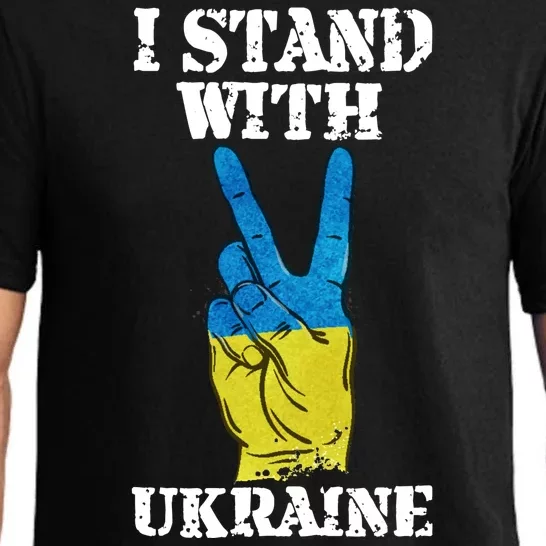 I Stand With Ukraine Ukrainian Peace Sign Pajama Set