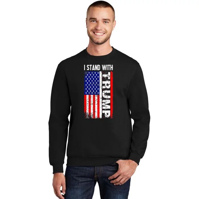 I Stand With President Pro Trump Retro Tall Sweatshirt