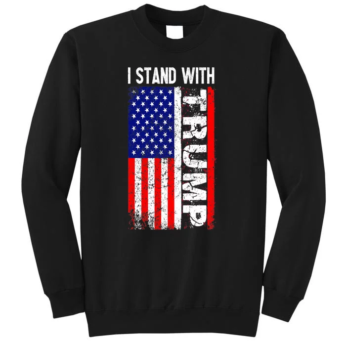 I Stand With President Pro Trump Retro Tall Sweatshirt