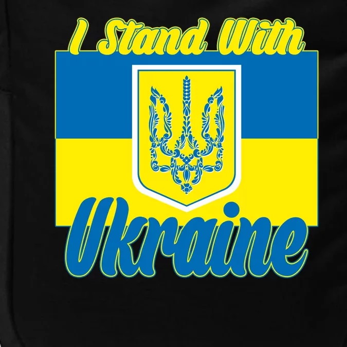 I Stand With Ukraine Coat Of Arms Flag Support Ukraine Impact Tech Backpack