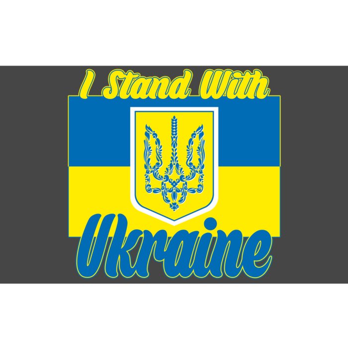 I Stand With Ukraine Coat Of Arms Flag Support Ukraine Bumper Sticker