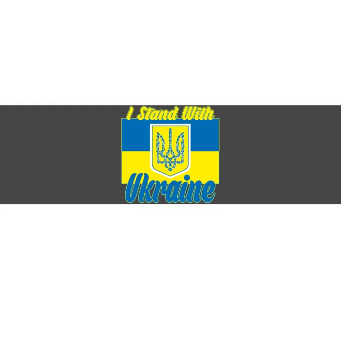 I Stand With Ukraine Coat Of Arms Flag Support Ukraine Bumper Sticker