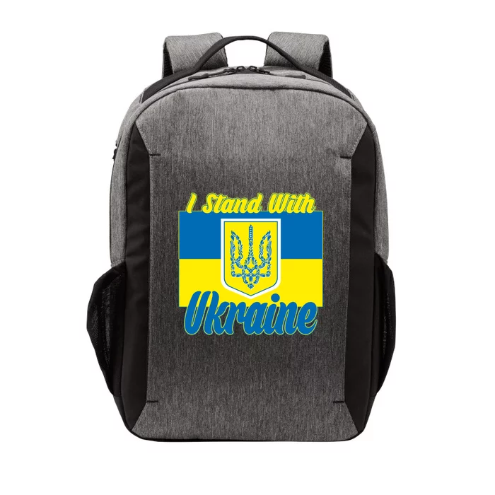 I Stand With Ukraine Coat Of Arms Flag Support Ukraine Vector Backpack