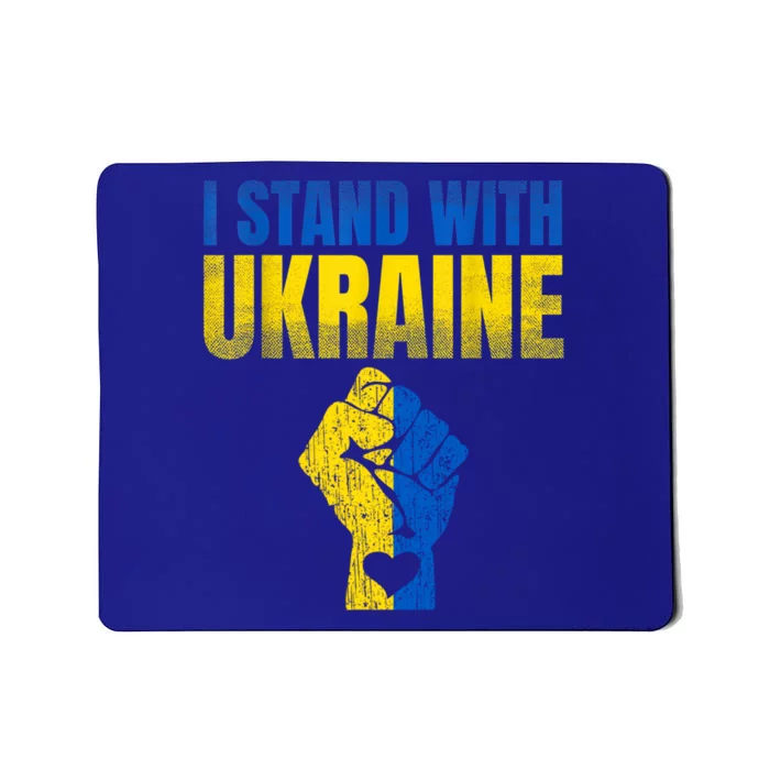 I Stand With Ukraine Ukrainian Flag Support Ukraine Gift Mousepad